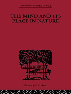 cover image of The Mind and its Place in Nature
